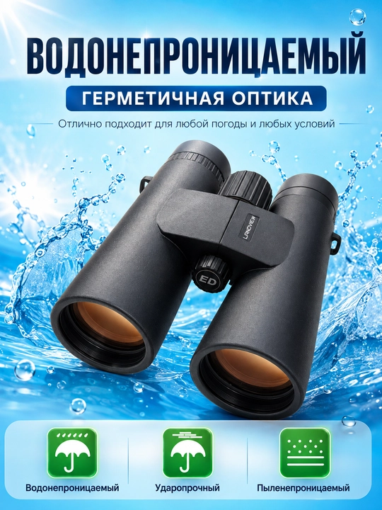 Professional kuchli turistik binokl 8x42, suvga chidamli, sayohat va tabiat kuzatuvi uchun