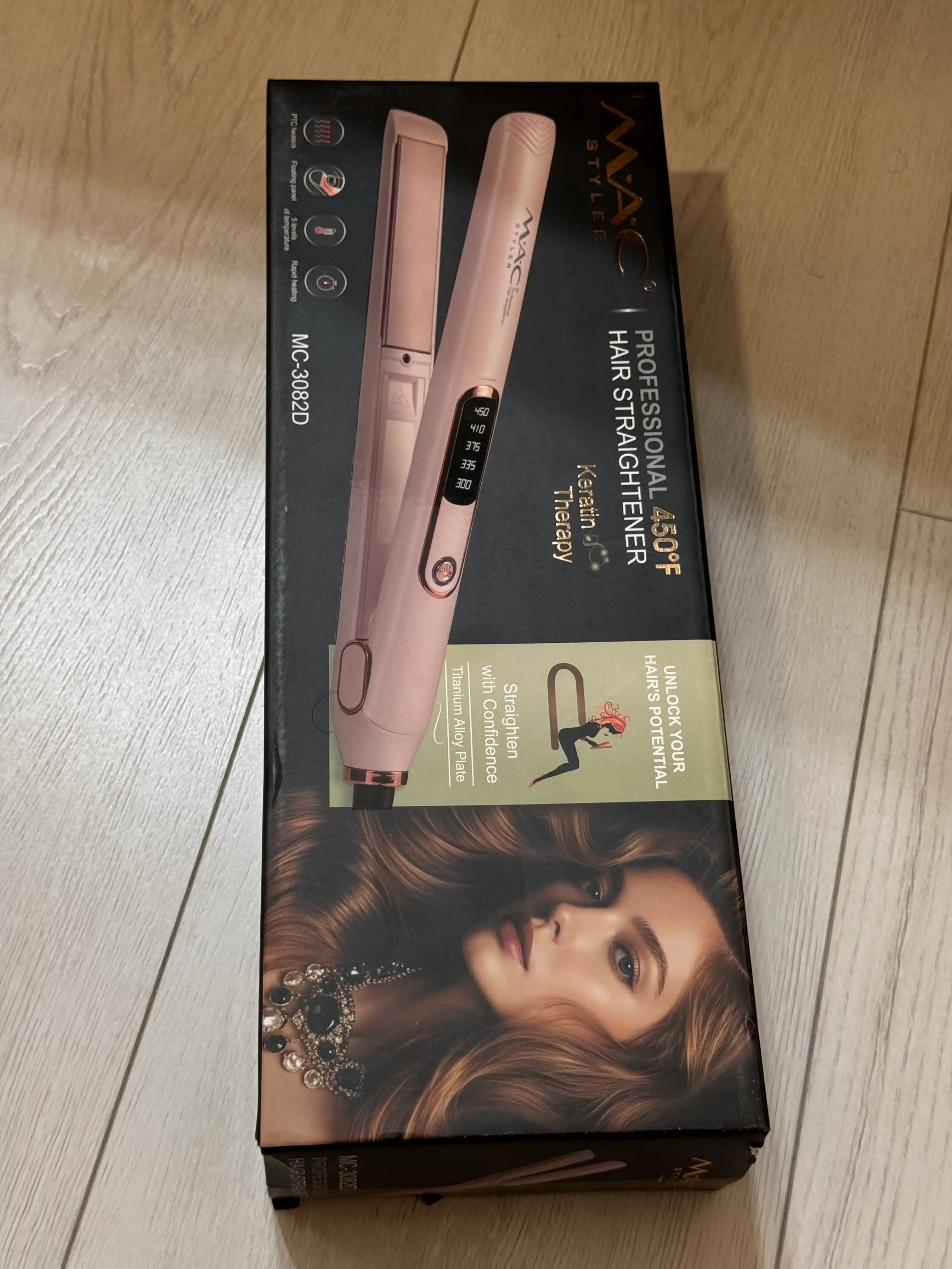 Professional dazmol, MAC Styler MC-3082 LED displeyli soch to‘g‘rilagichi