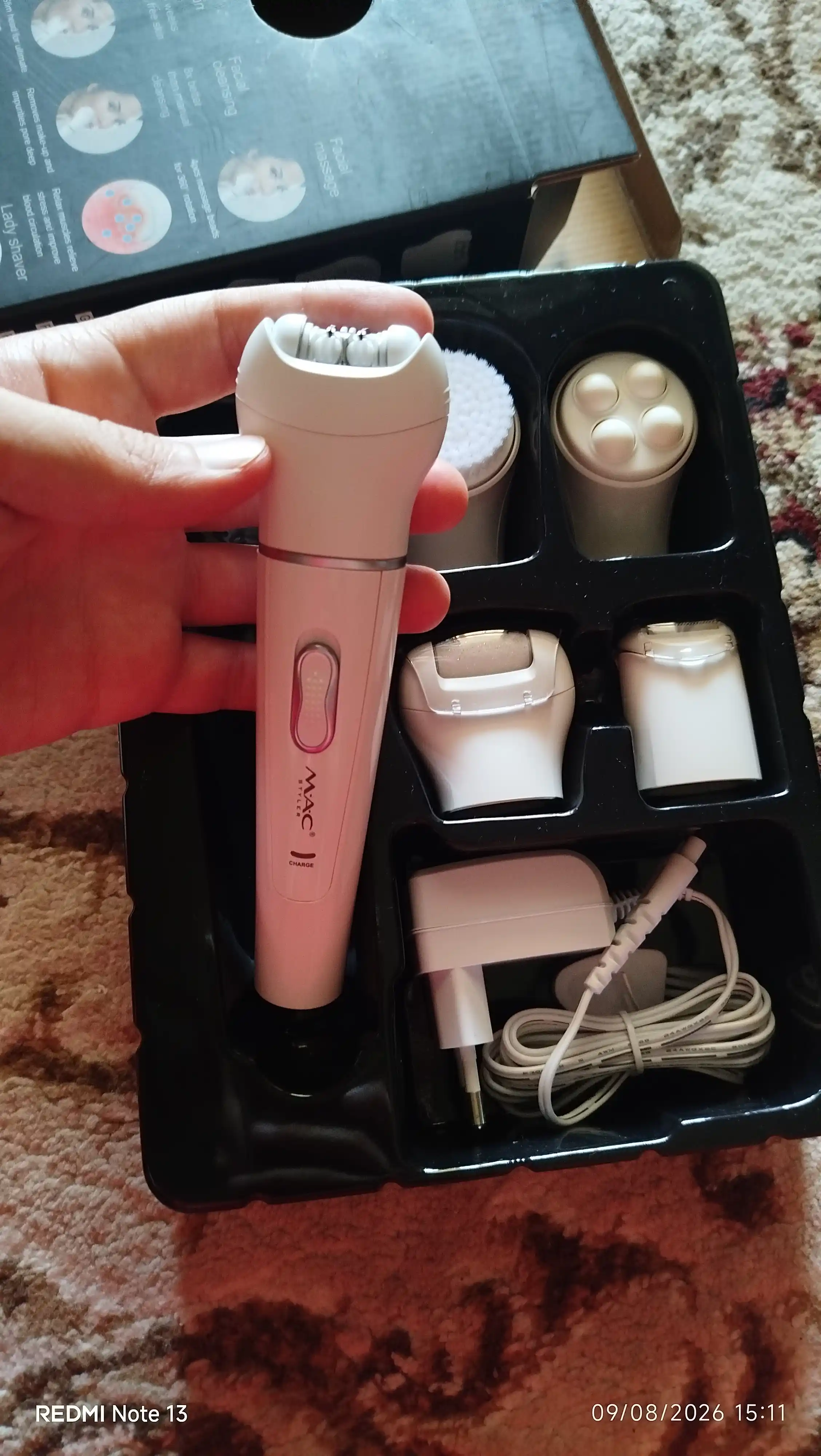 Simsiz epilyator M.A.C. Styler, ayollar uchun professional depilyator