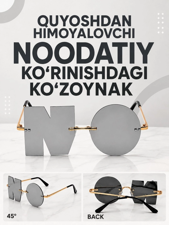Солнцезащитные очки необычной формы, очки в форме NO - 