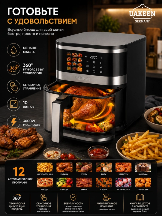 Aerogrill UAKEEN GERMANY 12ta funksali