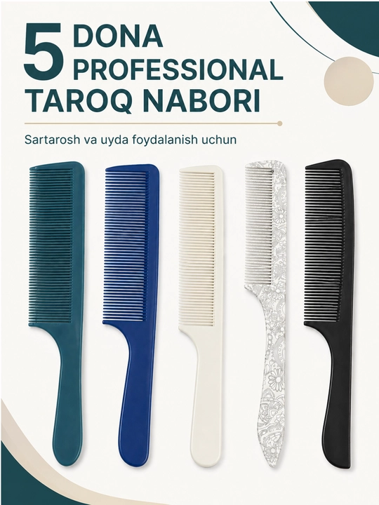 Soch taroqlari, professional antistatik taroqlar, karbon tolasidan tayyorlangan - 
