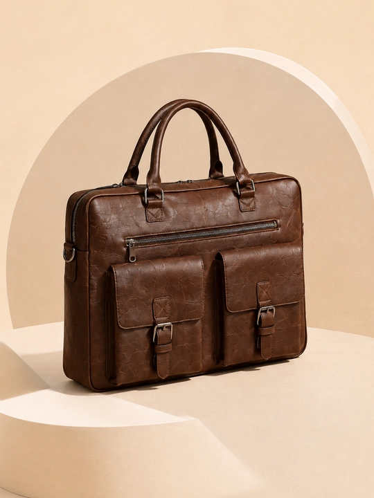 Noutbuk uchun sumka, 38×28 sm, charm fakturali ish sumkasi - 
