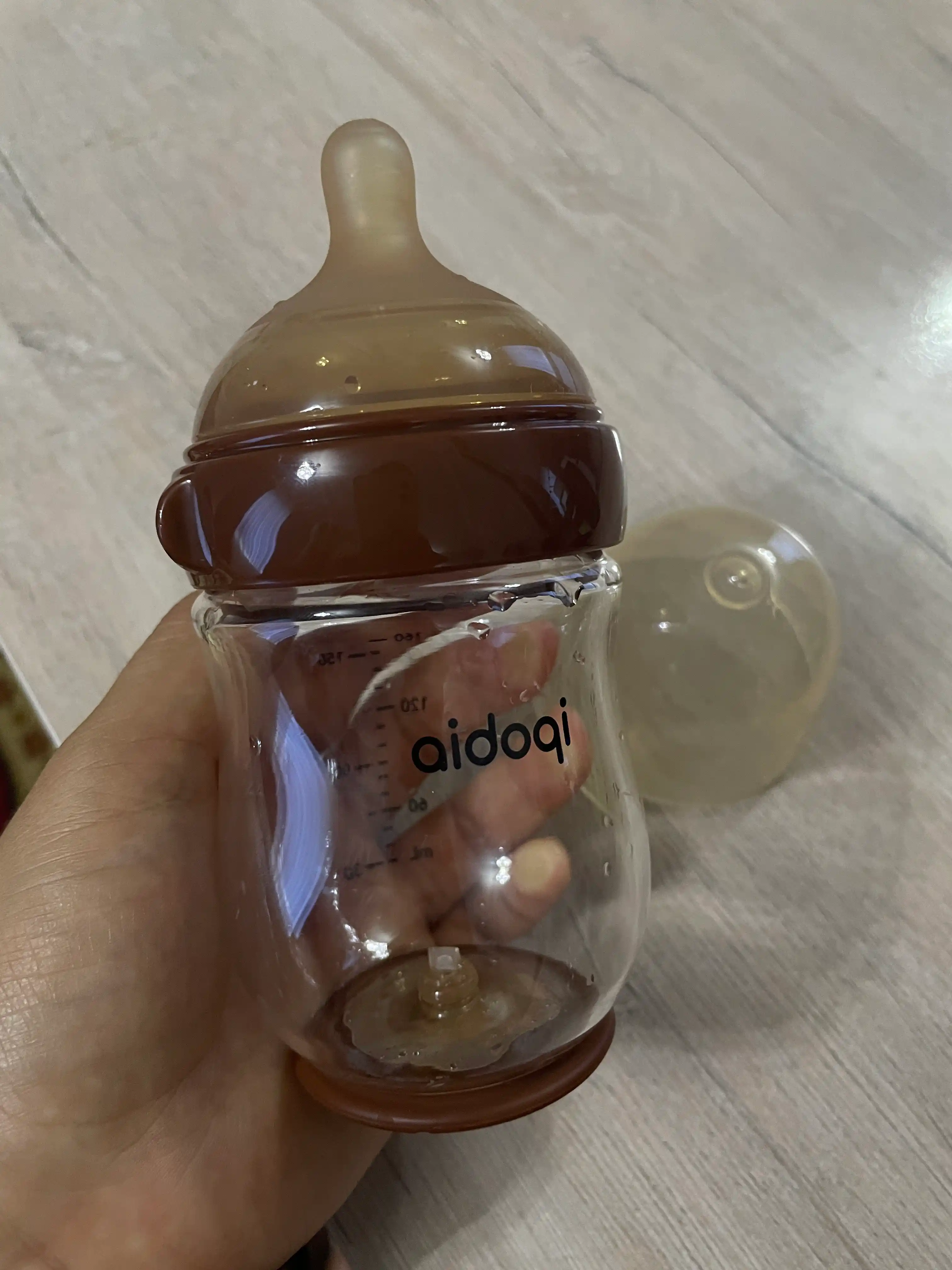 Silikon so‘rg‘ichli emizish uchun shisha bolalar shishasi, antiseptik
