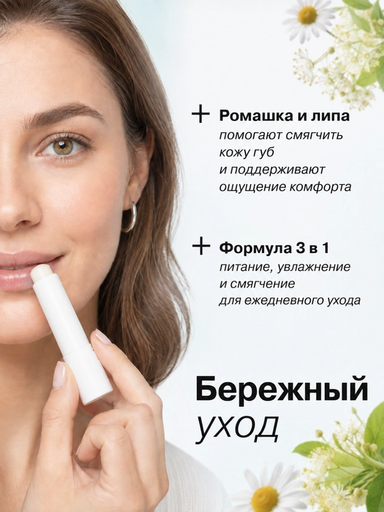 Гигиеническая помада для защиты и увлажнения губ, 3.6 г