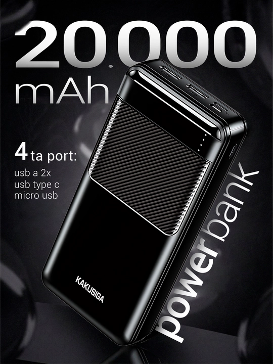 Power bank 10000/20000 mAh, tashqi akkumulyator - 