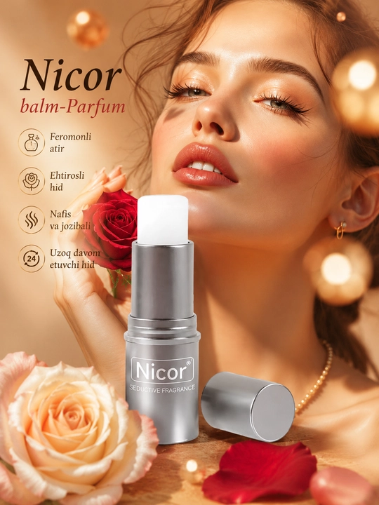 Сухие духи для мужчин и женщин в стике с феромонами Nicor