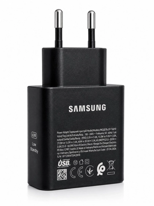 Samsung 60W PD adapteri - kuchli va xavfsiz quvvatlash qurilmasi - 
