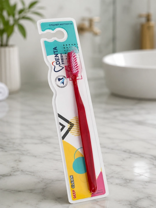 Зубные щётки для взрослых и подростков, Denta Fresh, набор мягких зубных щёток
