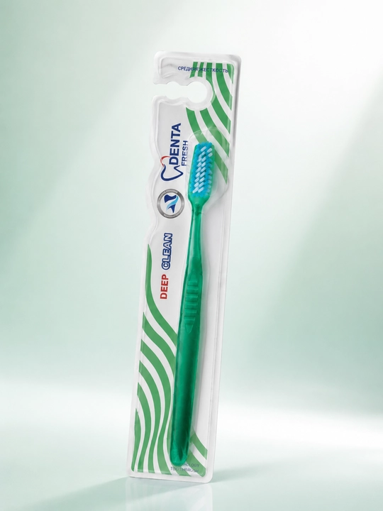 Зубные щётки для взрослых и подростков, Denta Fresh, набор мягких зубных щёток - 