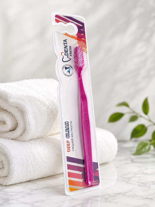 Зубные щётки для взрослых и подростков, Denta Fresh, набор мягких зубных щёток