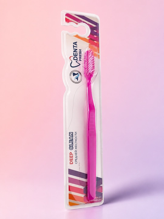 Зубные щётки для взрослых и подростков, Denta Fresh, набор мягких зубных щёток - 