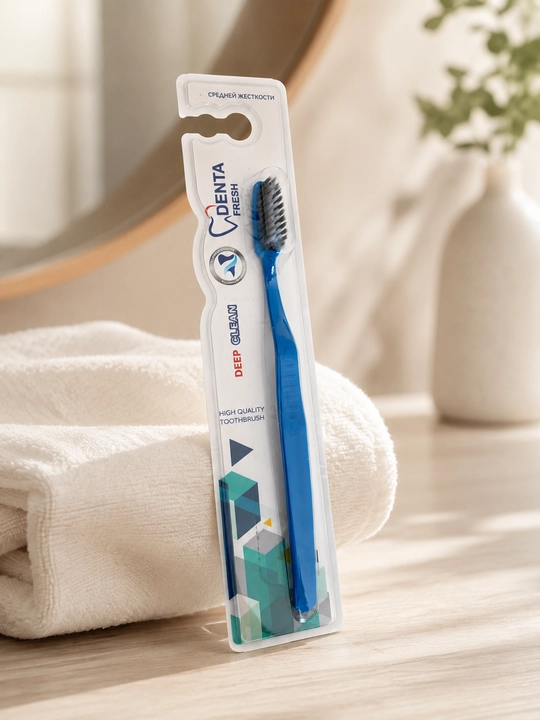 Зубные щётки для взрослых и подростков, Denta Fresh, набор мягких зубных щёток