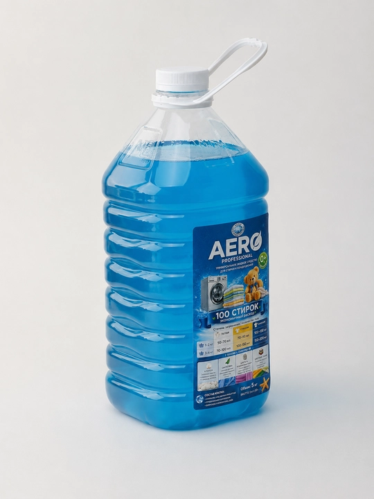 Жидкий гель для стирки AERO, 5 литров, гипоаллергенный, универсальный кондиционер порошок