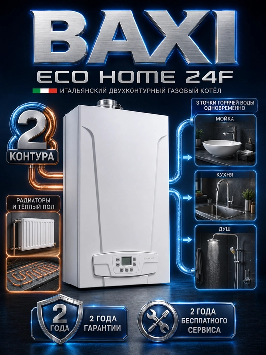 BAXI ikki konturli gaz qozoni Qozon Gaz qozoni Qozonlar
