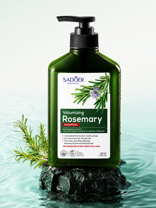 Soch o'stiradigan va mustahkamlaydigan rozmarinli shampun, 500 ml
