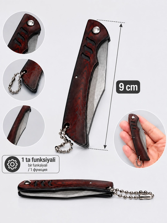 Mini cho‘ntak pichoq – ixcham, mustahkam va qulay (9 sm)