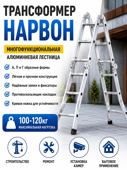 Ko‘p funksiyali 4×3, 4×4, 4×5, 4×6 transformer narvon - 