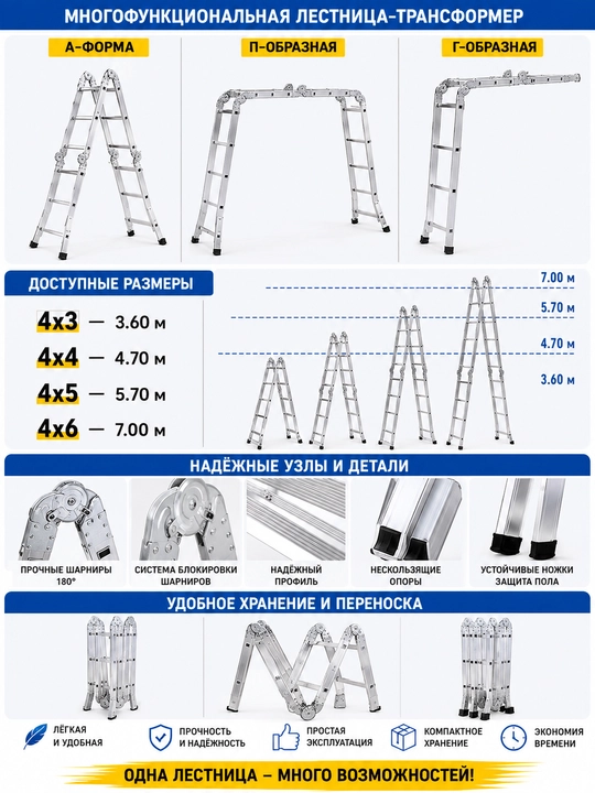 Ko‘p funksiyali 4×3, 4×4, 4×5, 4×6 transformer narvon