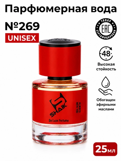 Parfyumlangan suv SHAIK 269, Santal 33 Le Labo, uniseks, 10, 20, 25, 50, 100 ml