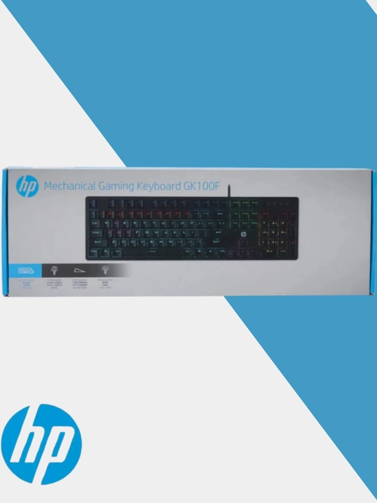 HP GK100F mexanik, RGB yoritgichli, o‘yin klaviaturasi