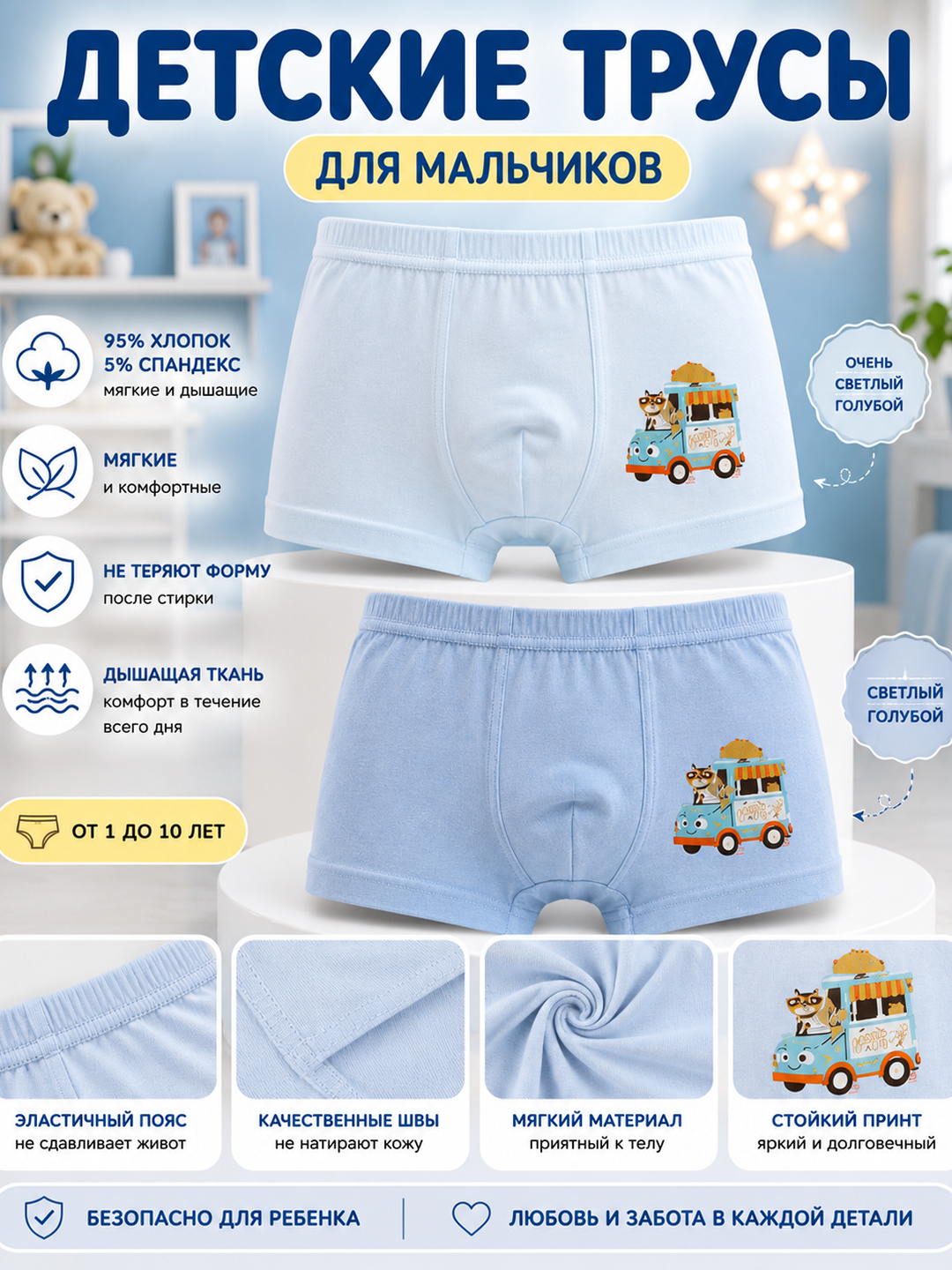 Ogil bolalar uchun trusiklar toplamda 2 dona - 