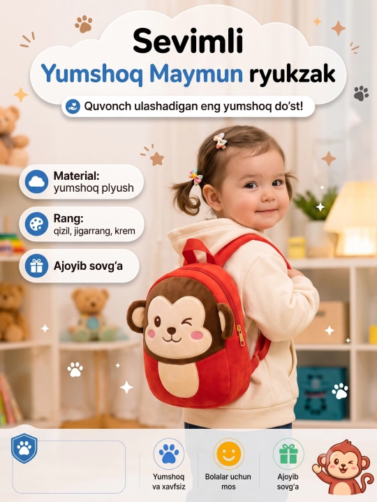Yumshoq sumka va ryukzak, Zootopia, Zoopolis, sumka, bolalar ryukzagi - 