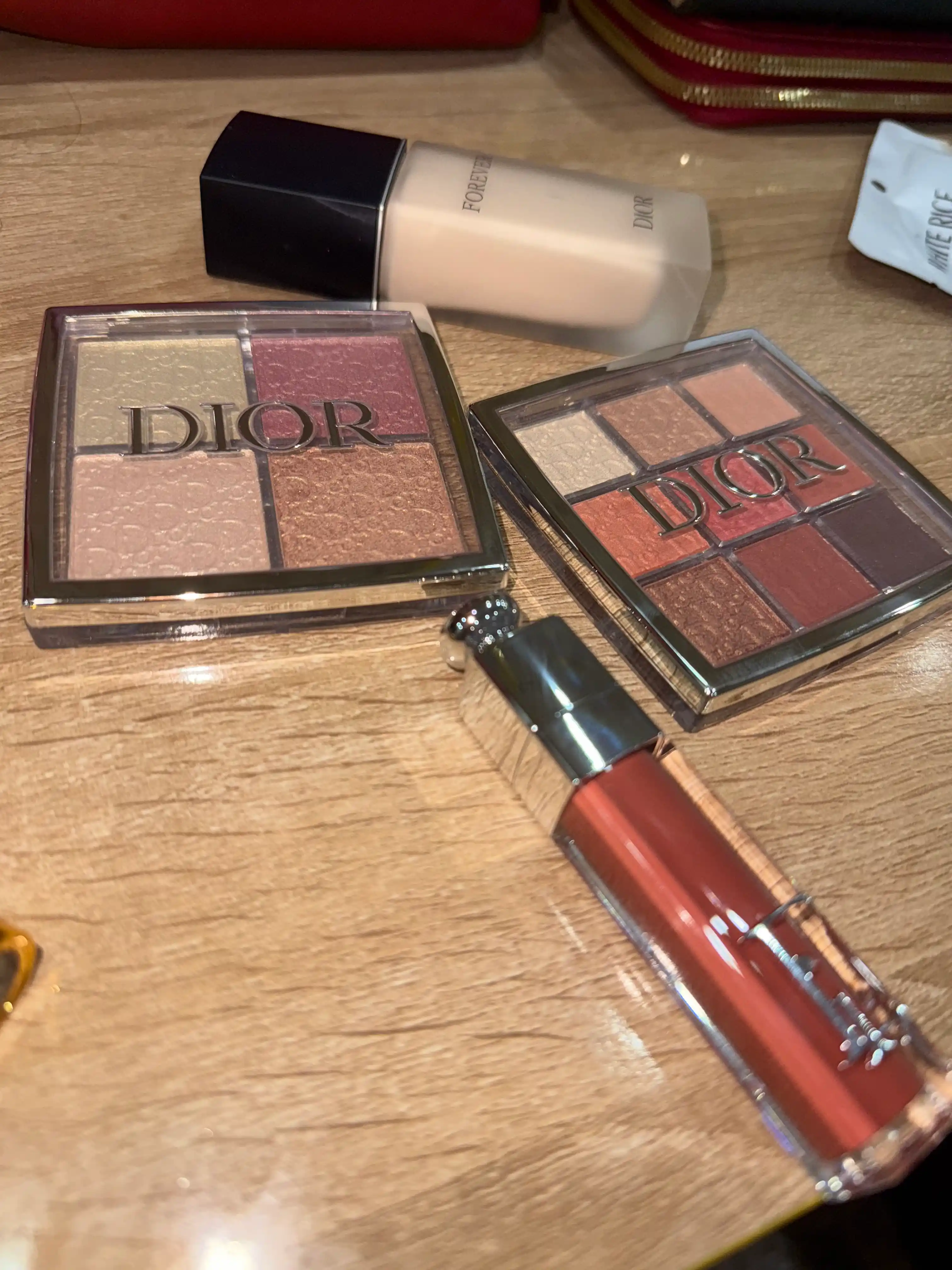 Косметический набор Dior /  тональный крем, румяна, тушь для ресниц, палетка теней, помада
