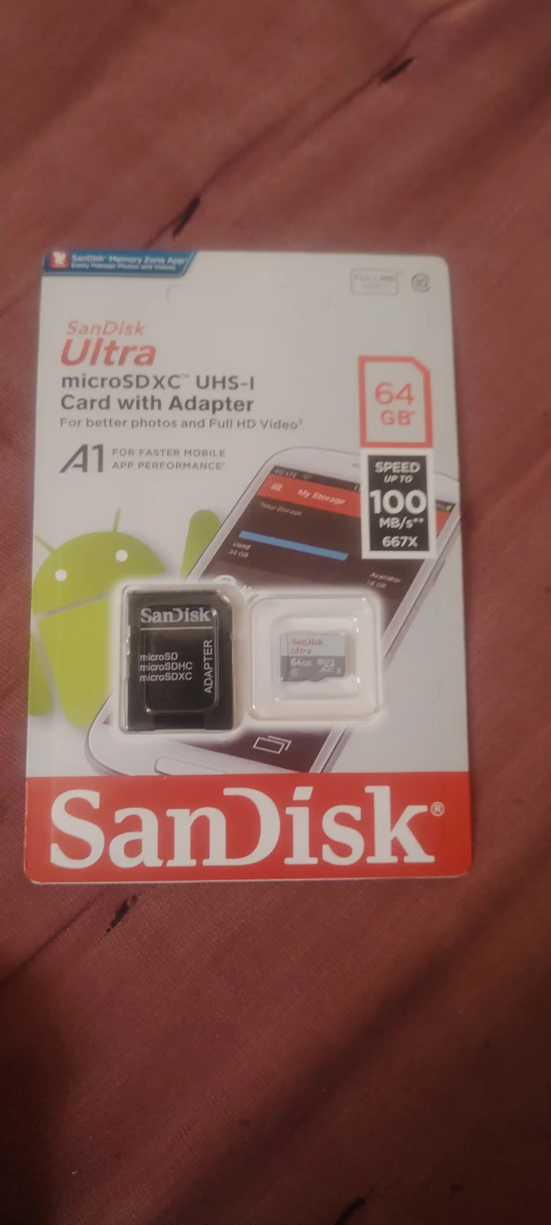 Smartfon va kamera adapterli SanDisk Ultra microSD xotira kartalari