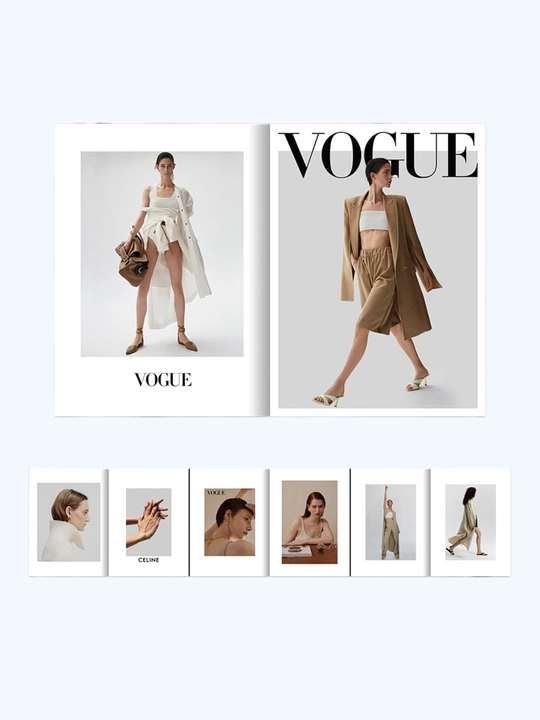 VOGUE kolleksion dekorativ jurnali, interyer, fotosessiyalar va zamonaviy sovg'a uchun