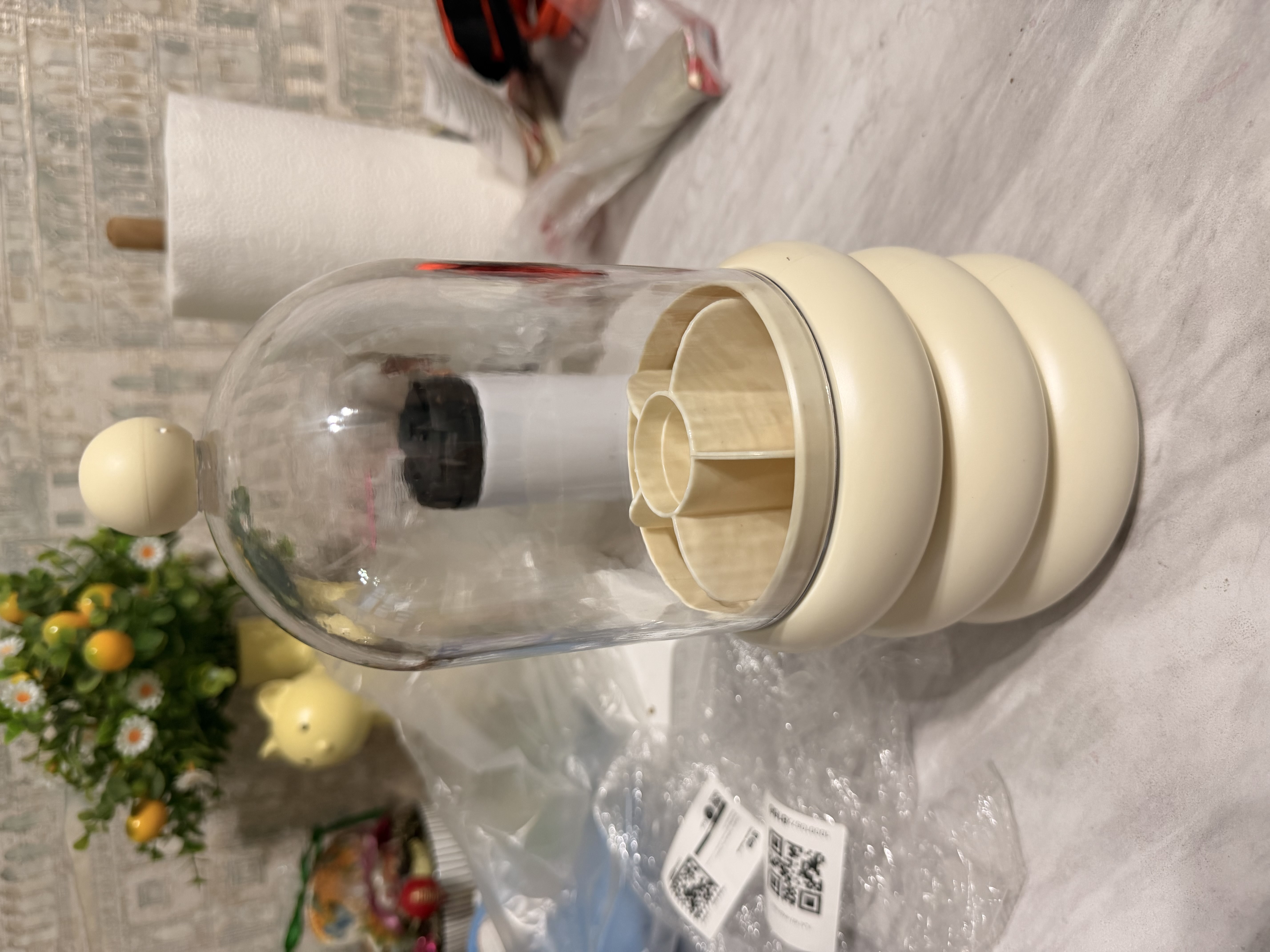 Органайзер для кистей для макияжа с крышкой вращающийся подставка футляр бокс