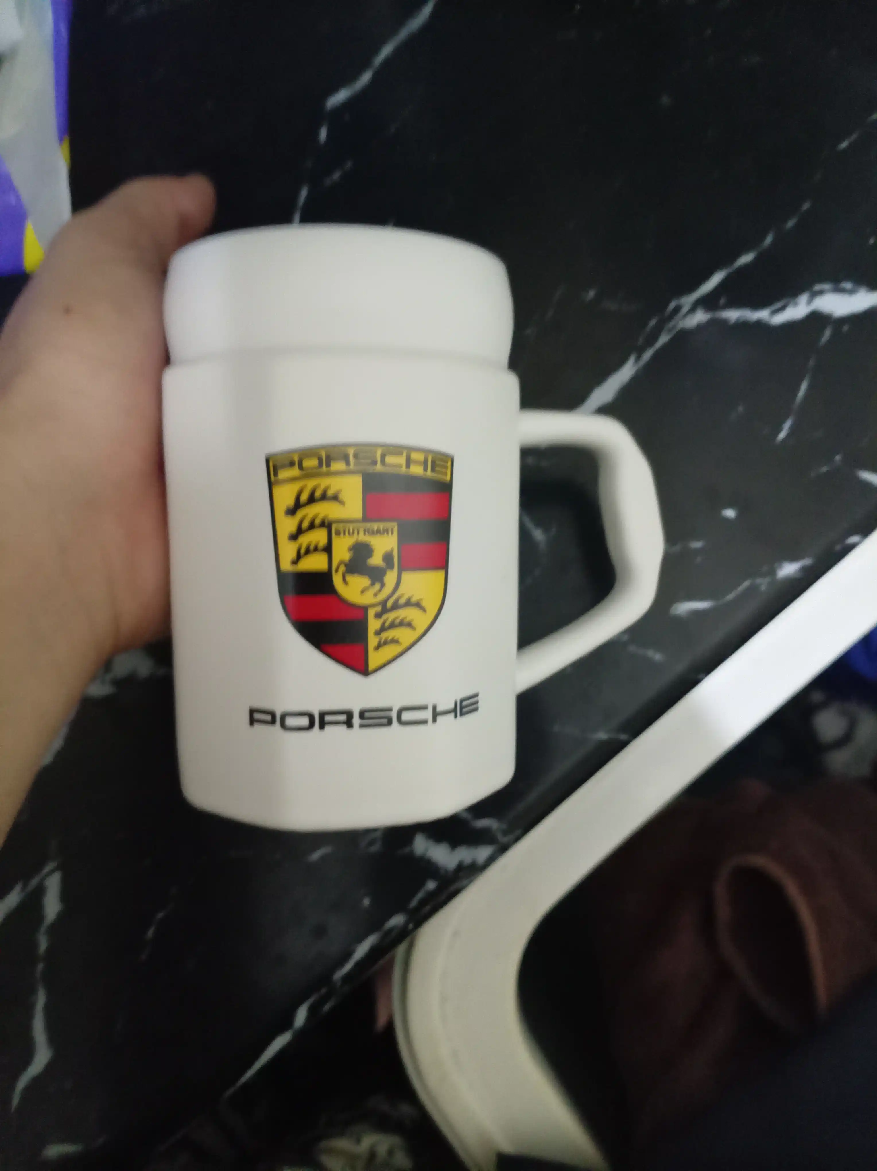 Кружка с крышкой, бокал Porsche, автомобильный логотип керамический, бокал Mercedes