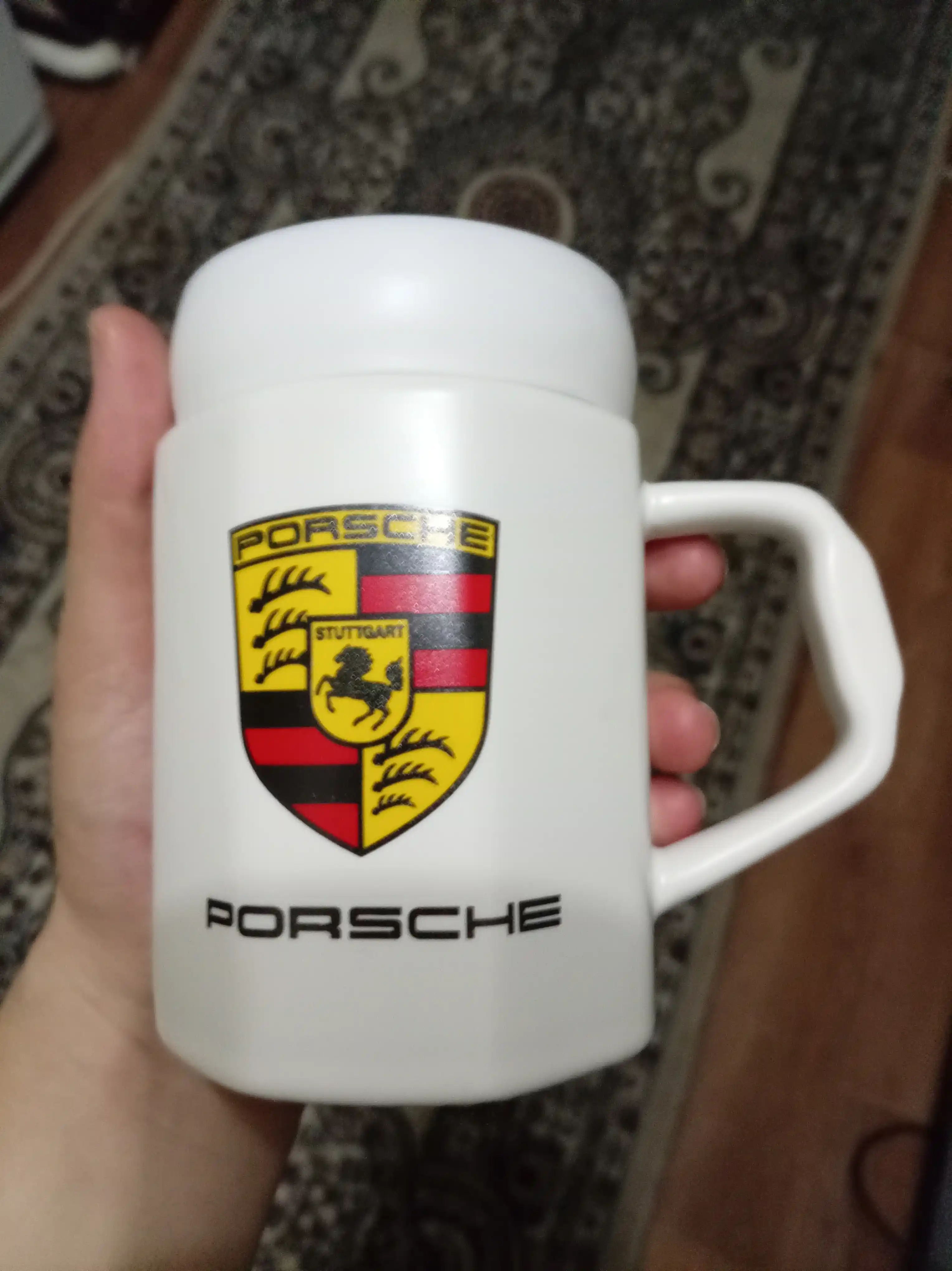 Кружка с крышкой, бокал Porsche, автомобильный логотип керамический, бокал Mercedes