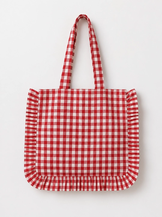 Shopper sumka yengil matodan tikilgan jiyakli, yelkaga osib yurish uchun, 35 × 40 sm
