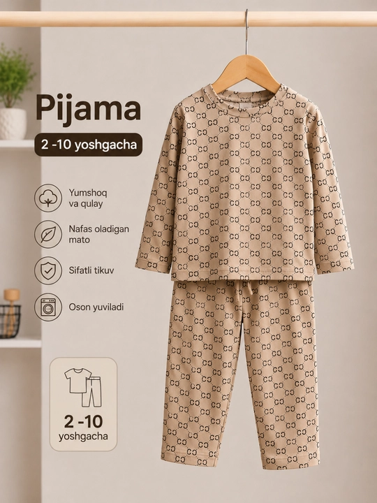 Bolalar pijamasi - har kunlik yengil va qulay uy kiyimi - 