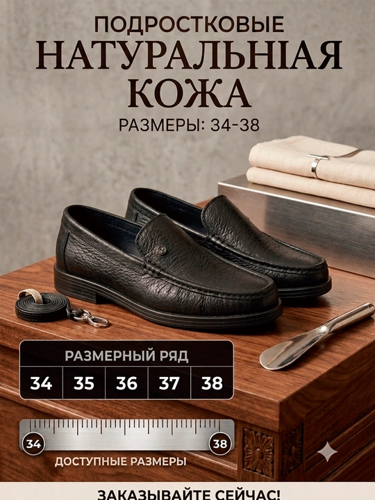 Elegant Klassik — Erkaklar uchun charm mokasinlar  - 
