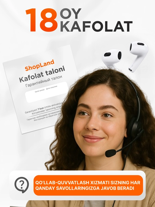 iPhone va Android uchun Pods 3 Premium simsiz minigarnituralari, changyutgichsiz, g'ilof bilan birga