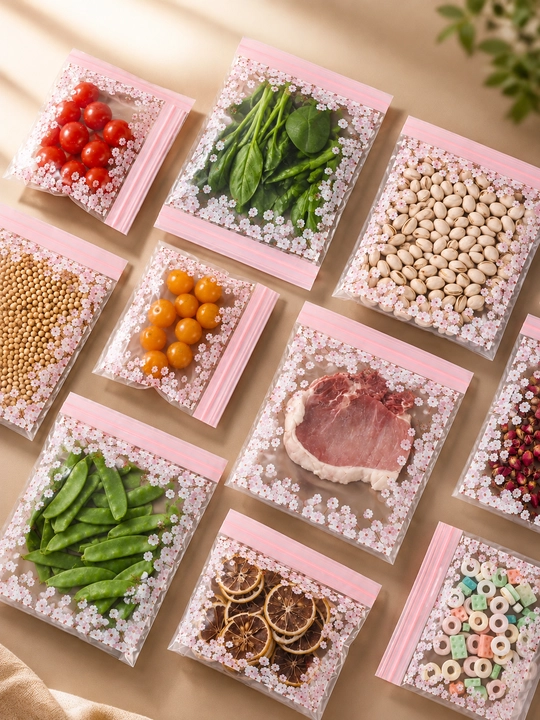 Многоразовые Зип-пакеты с замком для хранения продуктов, пищевые пакеты для заморозки