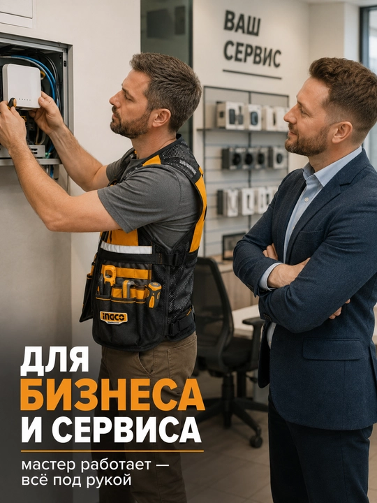 Жилет для инструмента INGCO, жилет с карманами, рабочий жилет, органайзер для инструмента