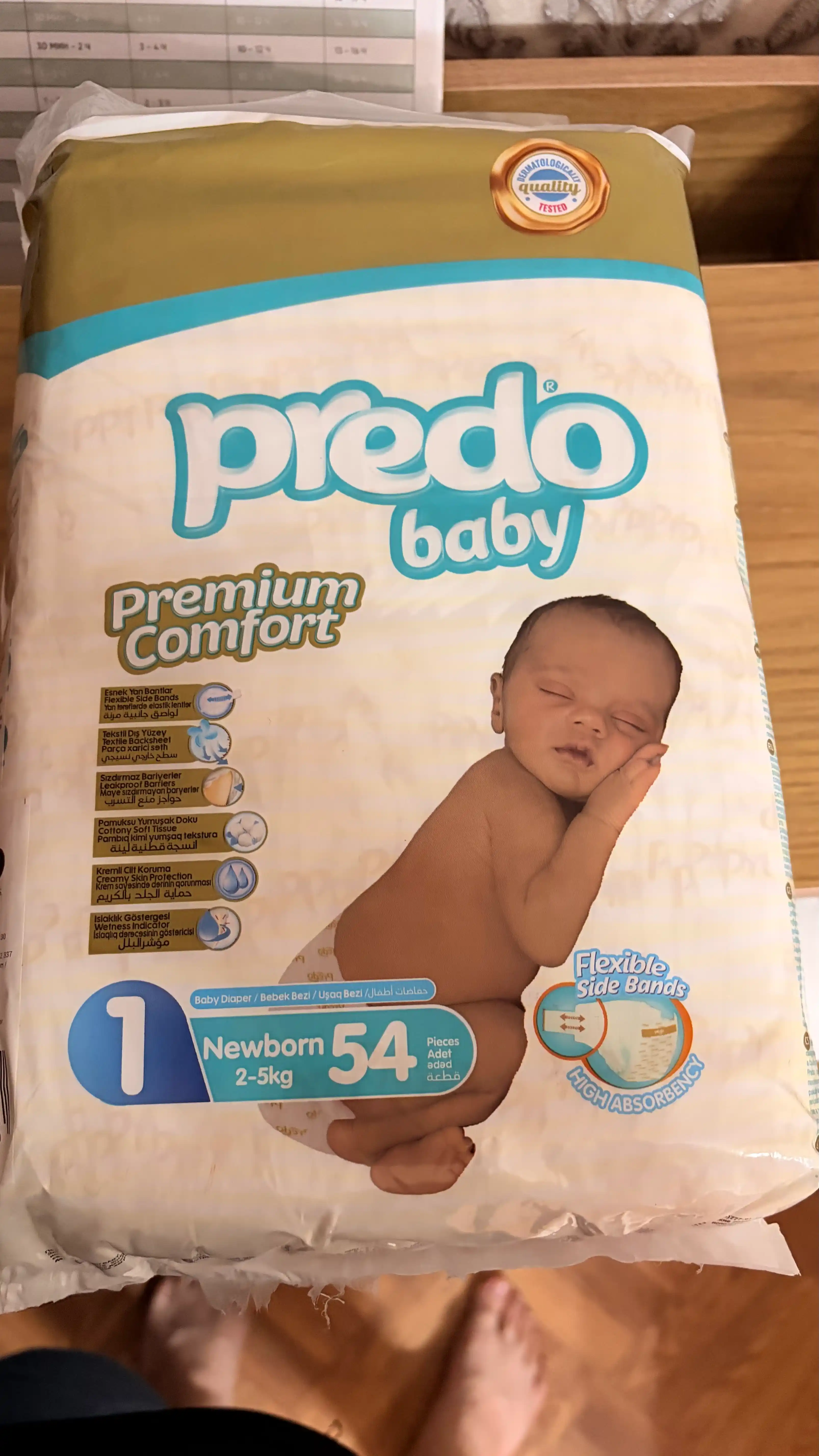 Predo Baby детские подгузники на липучках – мягкие, гипоаллергенные, размеры 1-6
