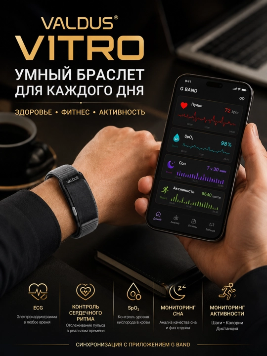 Smart Bracelet — aqlli fitness bilaguzuk ECG, SpO₂, uyqu va yurak urishi
