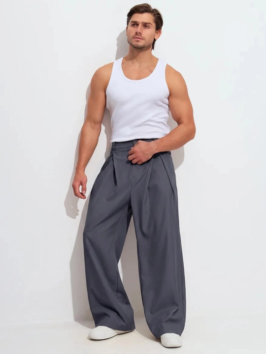 Baggy keng erkaklar shimi, erkin bichimli kyulot, oversize qisqichli ishton, kundalik