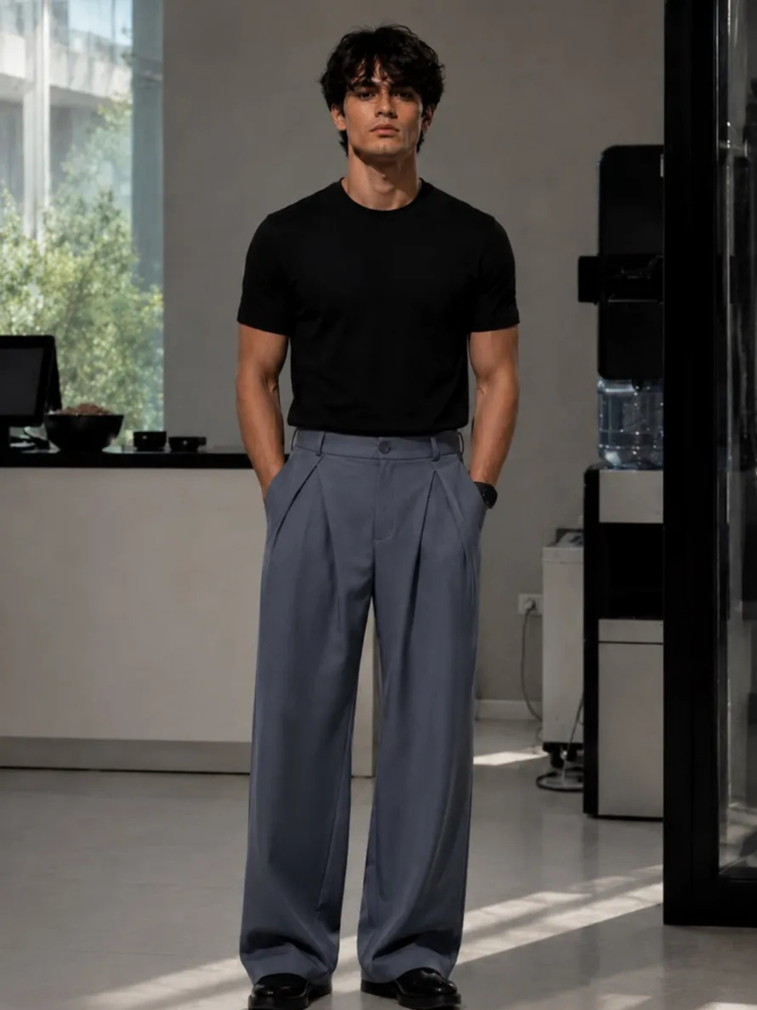 Baggy keng erkaklar shimi, erkin bichimli kyulot, oversize qisqichli ishton, kundalik