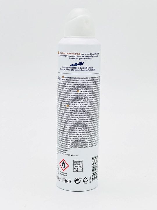 Ayollar uchun antiperspirant-dezodorant spreyi Dove, terlashga qarshi himoya 48soat, 250ml