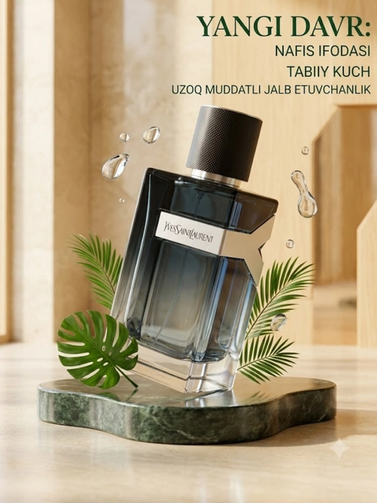 Erkaklar parfyumeriya suvi Yves Saint Laurent Y Eau de Parfum, uzoq muddatli atir