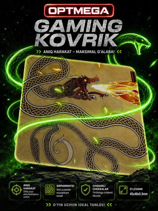 Kompyuter kovrik va sichqoncha uchun gilamcha CS GO gilamcha