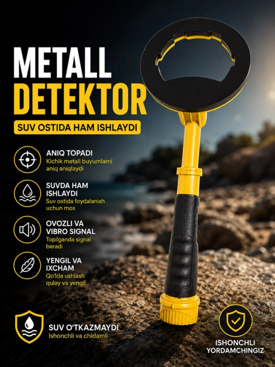 Dive Pointer suv va quruqlik uchun metall detektori, ikkita datchiklik 1+1