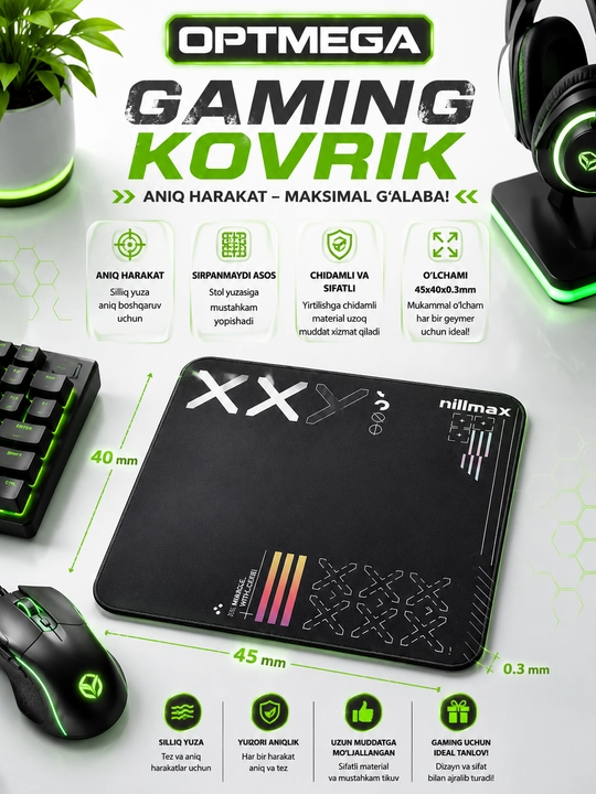 Kompyuter kovrik va sichqoncha uchun gilamcha CS GO gilamcha
