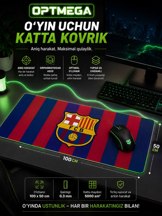 Kompyuter kovrik va sichqoncha uchun gilamcha CS GO gilamcha