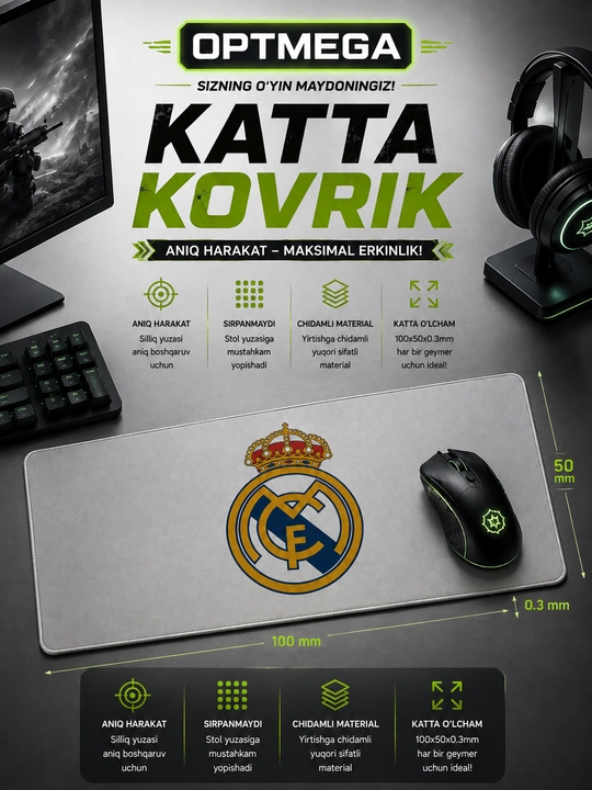 Kompyuter kovrik va sichqoncha uchun gilamcha CS GO gilamcha